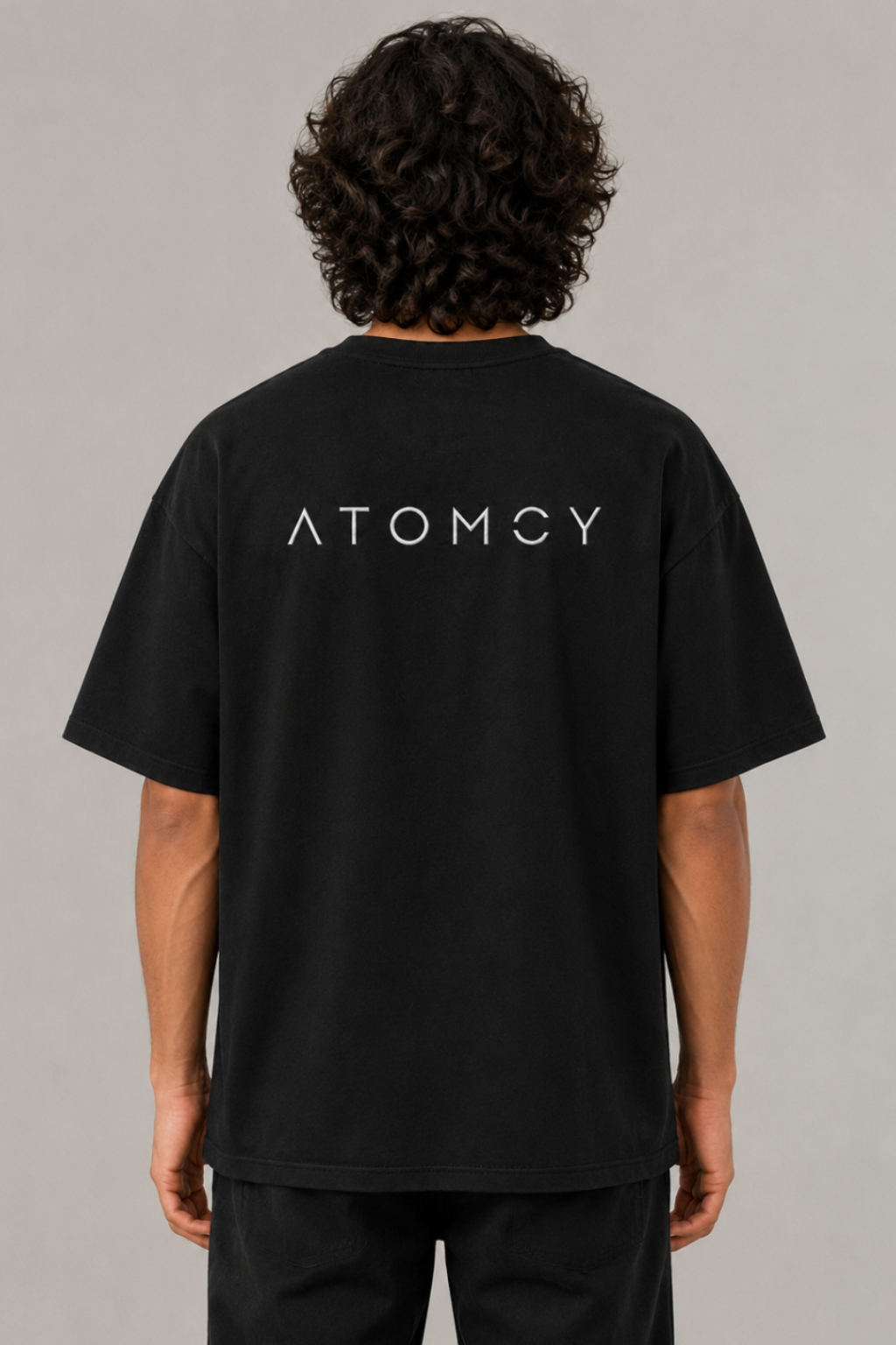 Radhe Krishna Eye Oversized Tee — Black