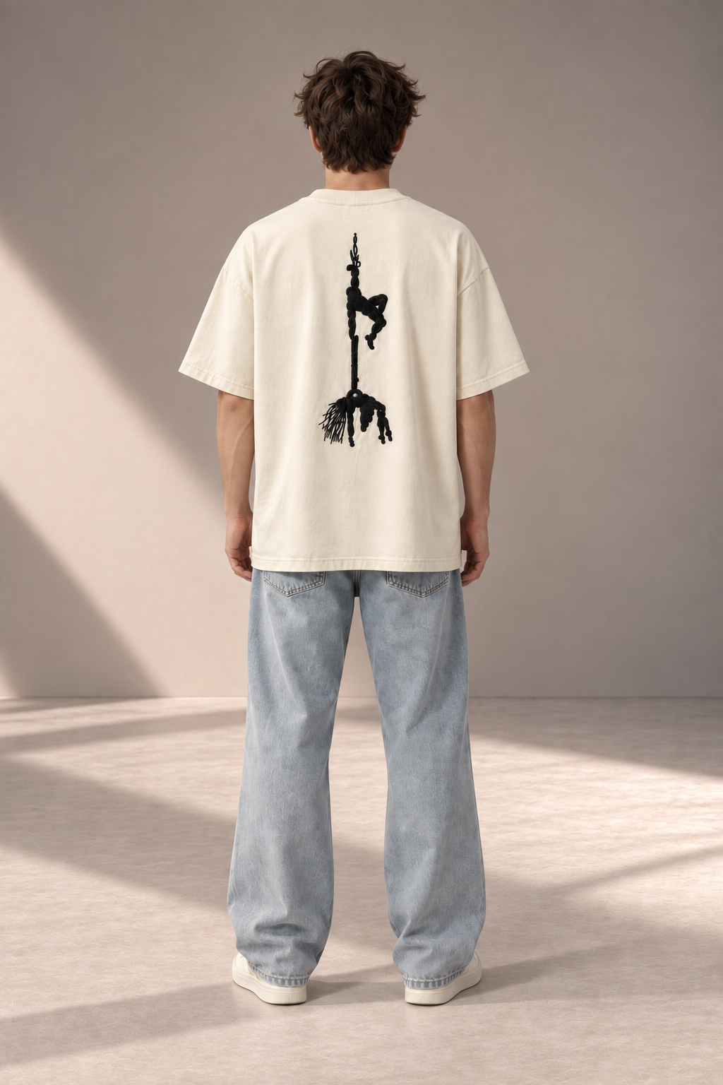 Threaded Spider Embroidery T-Shirt - Ivory